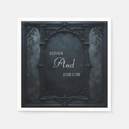 Gothic Square Frame  Wedding スタンダードカクテルナプキン