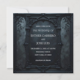 Gothic Square Frame Wedding Invitation 招待状