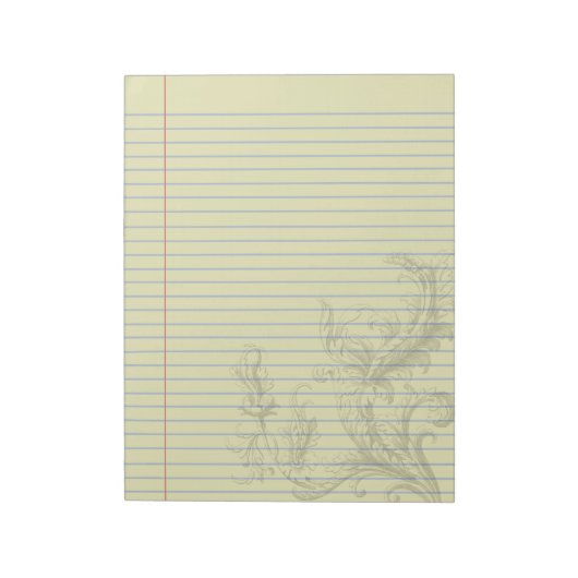 Gothic SteampunkフローラファンタジーLegal Notepad ノートパッド (回転)