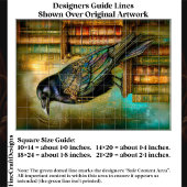 Gothic/Steampunk Raven With Antique Books ET5L 薄葉紙