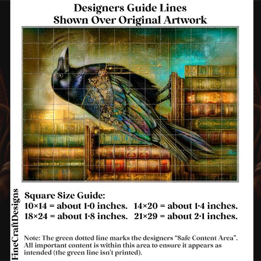 Gothic/Steampunk Raven With Antique Books ET5R 薄葉紙