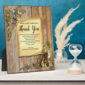Gothic-Steampunk Thank You On Wood フォトプラーク (側面)