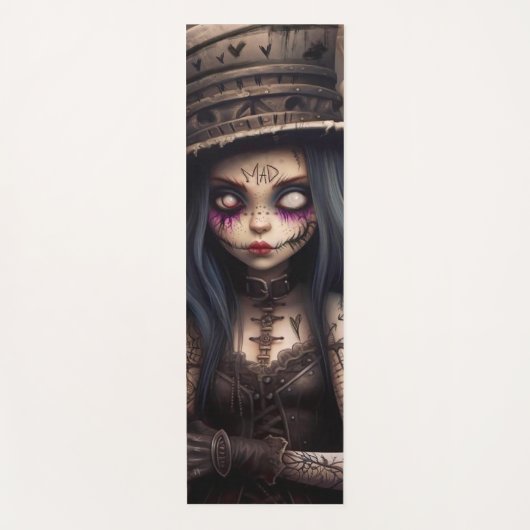Gothic Steampunk Yoga Mat | Unique Dark Fantasy ヨガマット (正面)