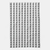 Gothic striped pattern with skulls キッチンタオル (縦)