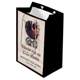 Gothic Stroller Halloween Baby Shower  ミディアムペーパーバッグ