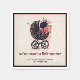 Gothic Stroller Halloween Baby Shower Paper Napkin スタンダードカクテルナプキン