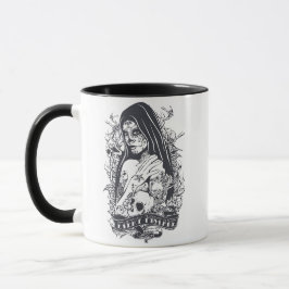 Gothic Sugar Skull Woman Tattoo Art マグカップ