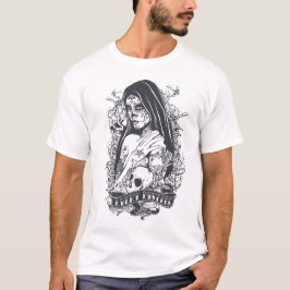Gothic Sugar Skull Woman Tattoo Art Tシャツ