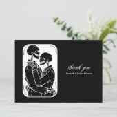 Gothic Thanks You Skells結婚's Black and White サンキューカード (スタンド正面)