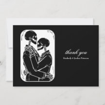 Gothic Thanks You Skells結婚's Black and White