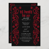 Gothic Til Death Engagement Party 招待状 (正面/裏面)