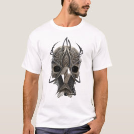 Gothic Tribal Skull Print T-Shirt Tシャツ