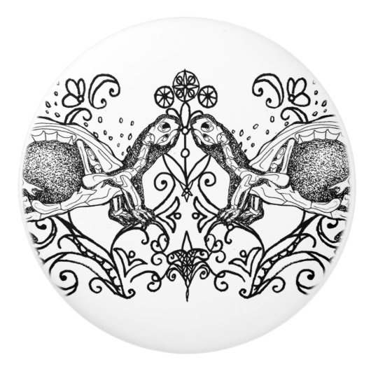 Gothic Turtle Anatomy Ceramic Knob セラミックノブ (正面)