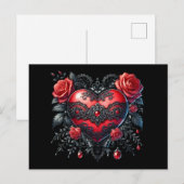 Gothic Valentine Heart Postcard シーズンポストカード (正面/裏面)