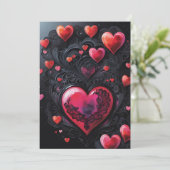 Gothic Valentine Red & Black Hearts シーズンカード (スタンド正面)