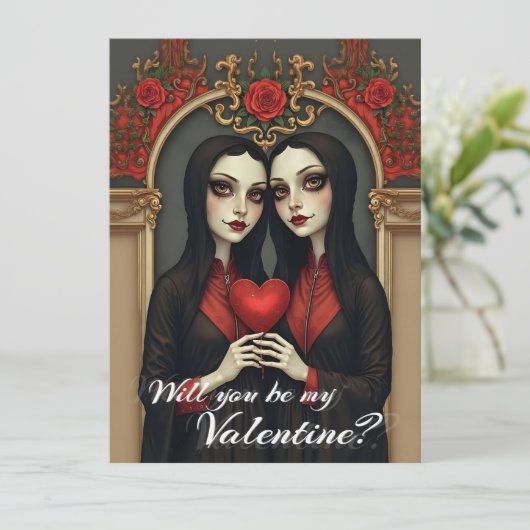 Gothic Valentine Twins with Red Heart (スタンド正面)