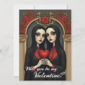 Gothic Valentine Twins with Red Heart (正面)