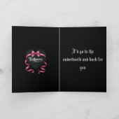 Gothic Valloween Script Roses and Garlands シーズンカード (内部)