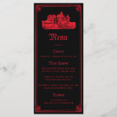 Gothic Vampire Castle Border Black Red Wedding  メニュー (正面)