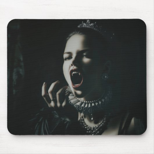 Gothic Vampire Queen Mouse Pad – Dark Fantasy Desk マウスパッド (正面)