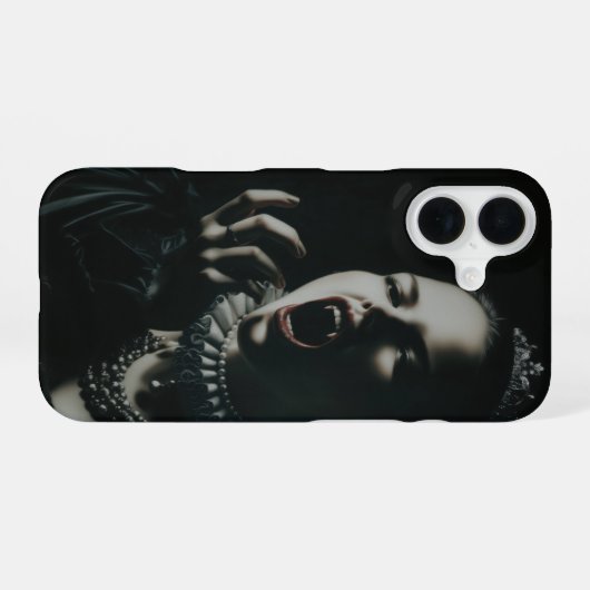 Gothic Vampire Queen Phone Case – Dark Fantasy Aes iPhone 16ケース (裏面横)