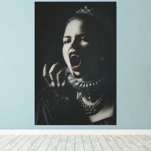 Gothic Vampire Queen Stretched Canvas – Dark Fanta キャンバスプリント (インサイチュ (ウッドフロア))