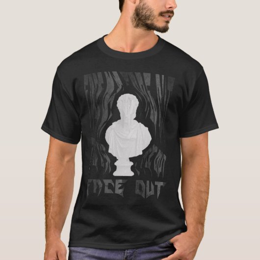 Gothic Vaporwave Classical Bust Text Art Tee Tシャツ (正面)