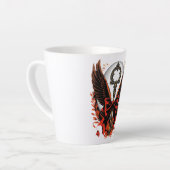 Gothic Velvet Bow Key with Wings & Moon カフェラテマグ (左アングル)