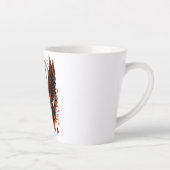 Gothic Velvet Bow Key with Wings & Moon カフェラテマグ (右)