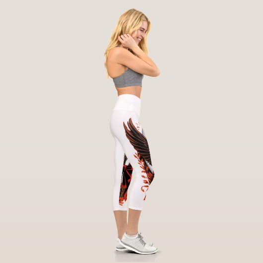 Gothic Velvet Bow Key with Wings & Moon カプリレギンス (右)