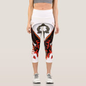 Gothic Velvet Bow Key with Wings & Moon カプリレギンス (正面)