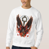 Gothic Velvet Bow Key with Wings & Moon スウェットシャツ (正面)