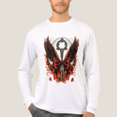 Gothic Velvet Bow Key with Wings & Moon トライブレンドTシャツ (正面)