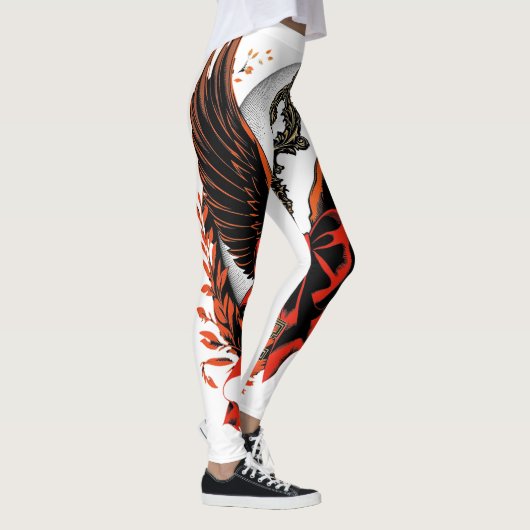 Gothic Velvet Bow Key with Wings & Moon レギンス (右)