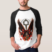 Gothic Velvet Bow Key with Wings & Moon Tシャツ (正面)