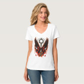 Gothic Velvet Bow Key with Wings & Moon Tシャツ (正面フル)