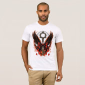 Gothic Velvet Bow Key with Wings & Moon Tシャツ (正面フル)