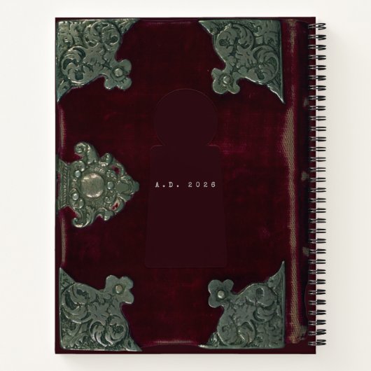 Gothic Velvet "Secrets" Vault Personalized Journal ノートブック (裏面)