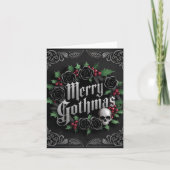Gothic Victorian Christmas Design - Dark Elegance シーズンカード (正面)