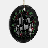 Gothic Victorian Christmas Design - Dark Elegance セラミックオーナメント (右)