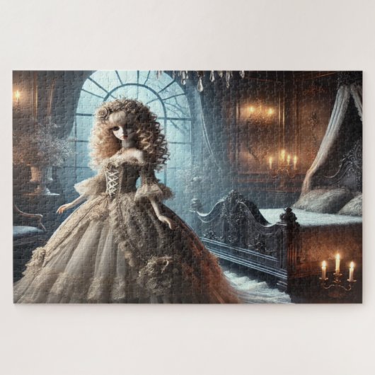 Gothic Victorian Doll – Dark Elegance ジグソーパズル (横)