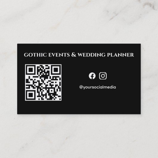 Gothic Victorian event & wedding planner 名刺 (裏面)