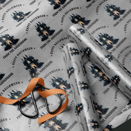 Gothic Victorian Haunted House Happy Halloween ラッピングペーパー