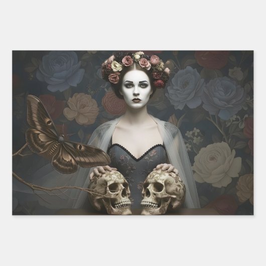 Gothic Vintage Art Design ラッピングペーパーシート (正面)