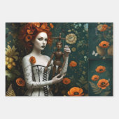 Gothic Vintage Art Design ラッピングペーパーシート (正面2)