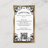 Gothic Vintage Beauty Makeup Artist Black Luxury 名刺 (裏面)