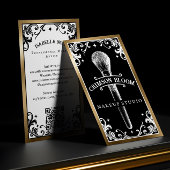 Gothic Vintage Beauty Makeup Artist Black Luxury 名刺