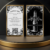 Gothic Vintage Beauty Makeup Artist Black Luxury 名刺