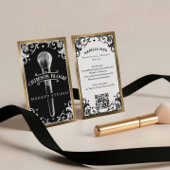Gothic Vintage Beauty Makeup Artist Black Luxury 名刺