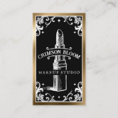 Gothic Vintage Beauty Makeup Artist Black Luxury 名刺 (正面)